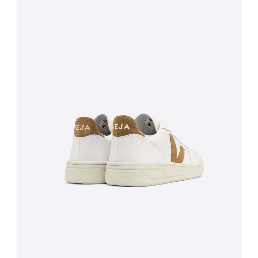 Αθλητικά Παπούτσια ανδρικα Veja V-10 LEATHER White/Brown | GR 329CTV